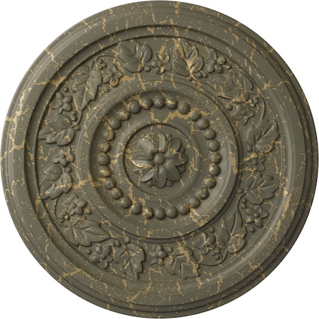 Ekena Millwork Marseille Ceiling Medallion (Fits Canopies up to 4 1/4"), 16 1/8"OD x 5/8"P, Witch Hazel Crackle CM16MAWHC
